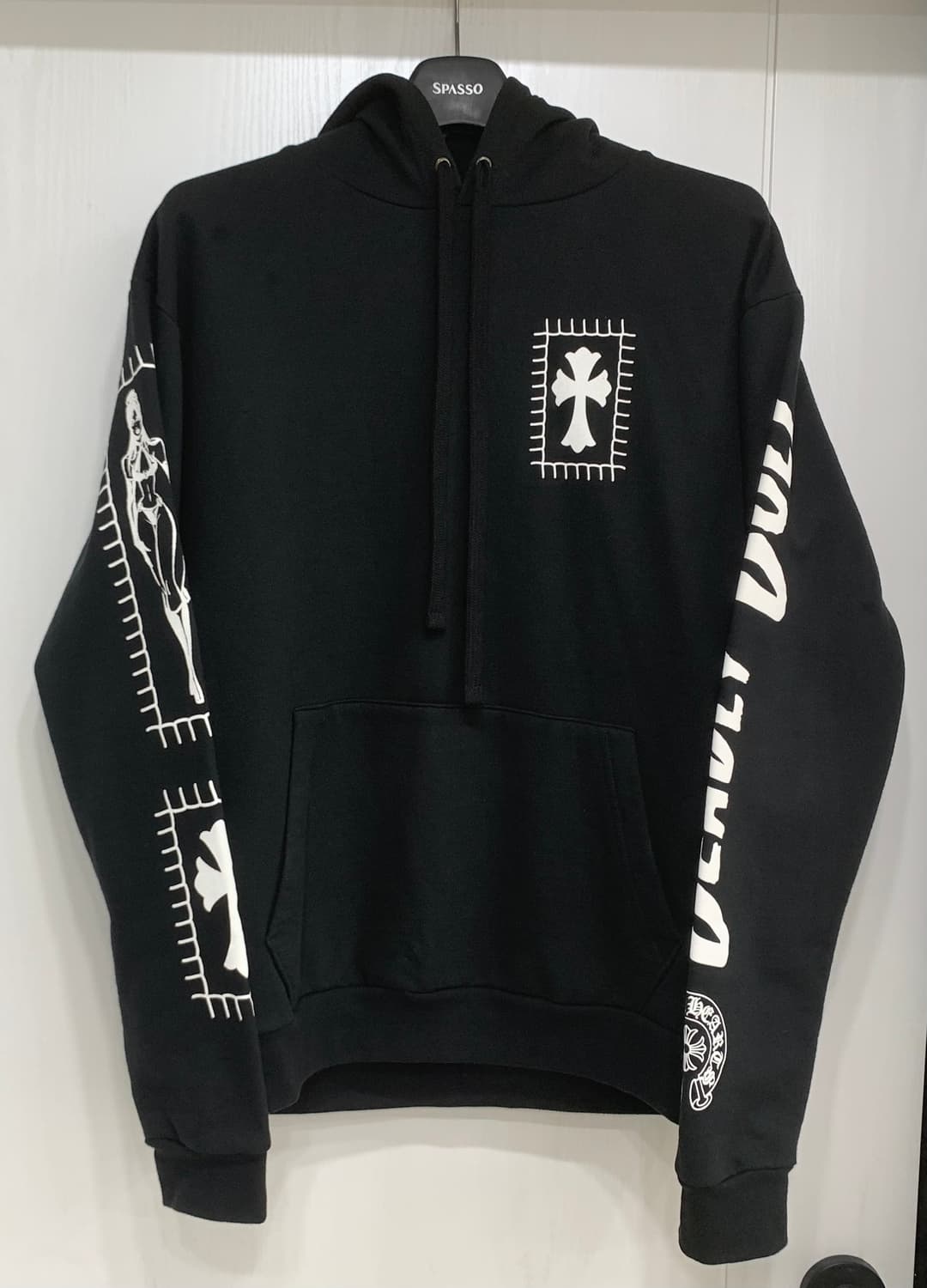 [M]크롬하츠 데들리돌 후드티셔츠 블랙 상품이미지2