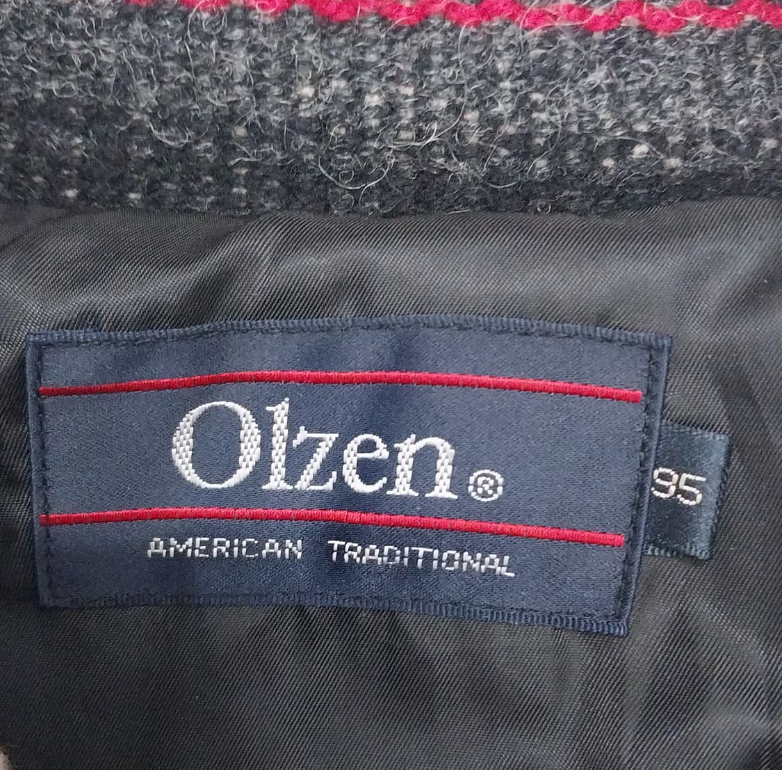 90s olzen 블랭킷 울자켓 95 (크게나옴) 상품이미지4