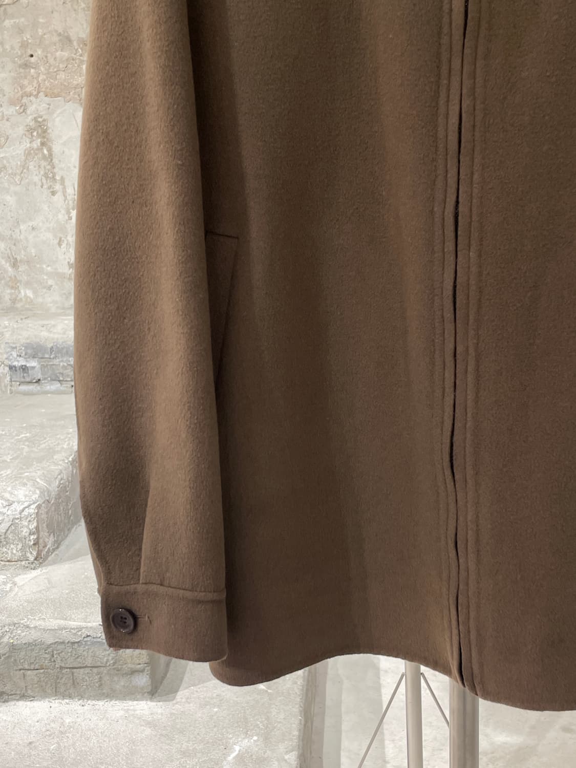이브 생로랑 뿌르 옴므 브라운 핸드 메이드 울 집업 자켓 상품이미지4