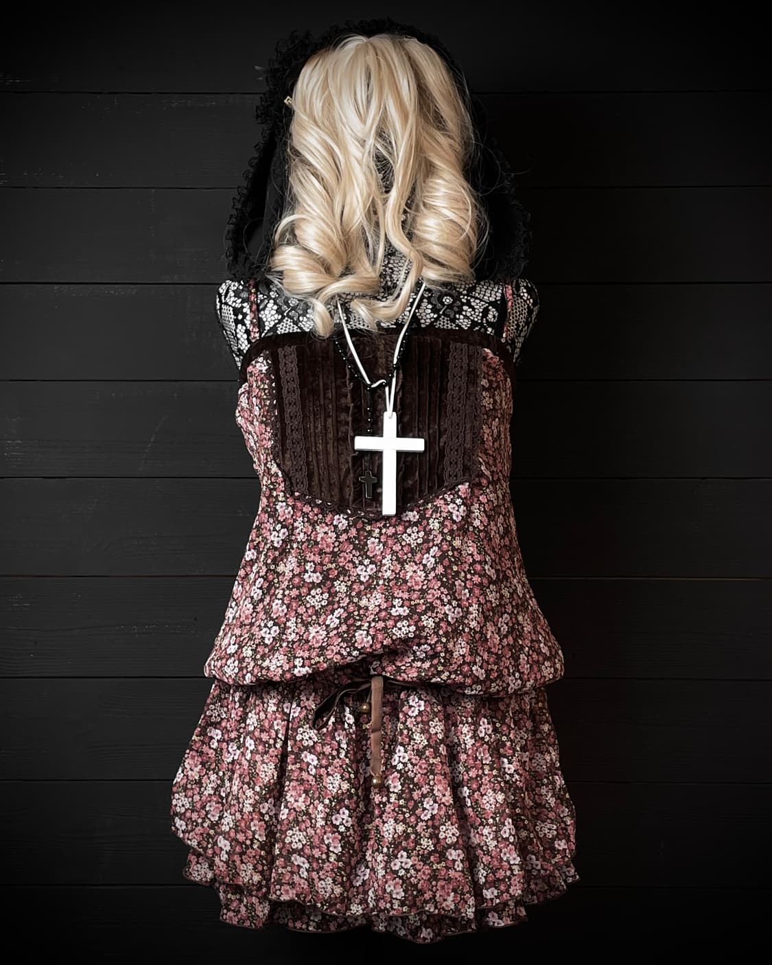 LIZ LISA 리즈리사 라떼갸루 플라워 패턴 꽃무늬 점프수트 치마바지 상품이미지1