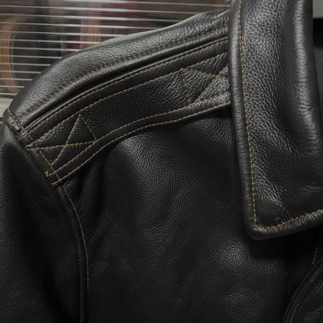 핸드페인티드 A-2 플라이트 레더 자켓 (카우하이드) 상품이미지3