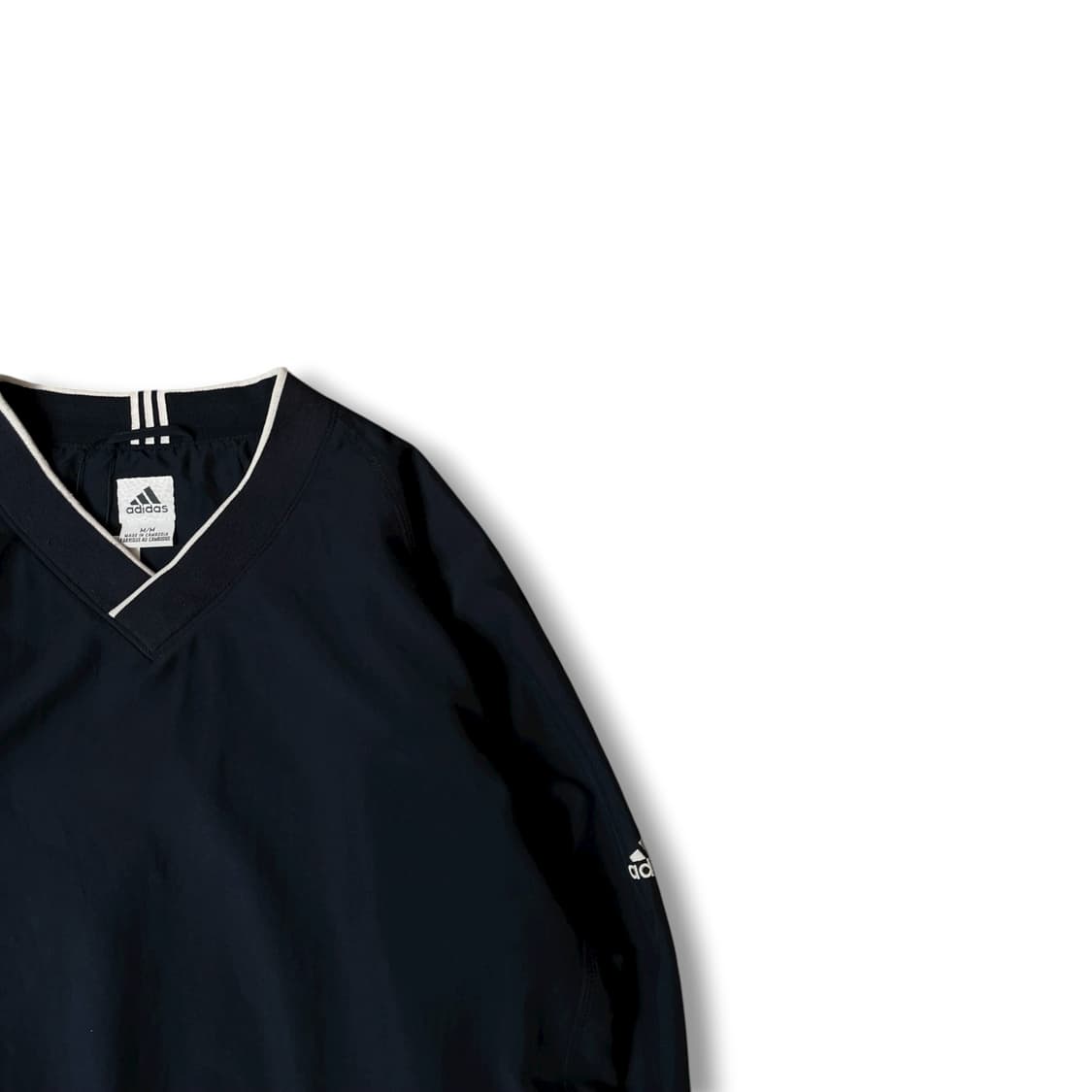 아디다스 네이비 폴리 브이넥 웜업 M 상품이미지2