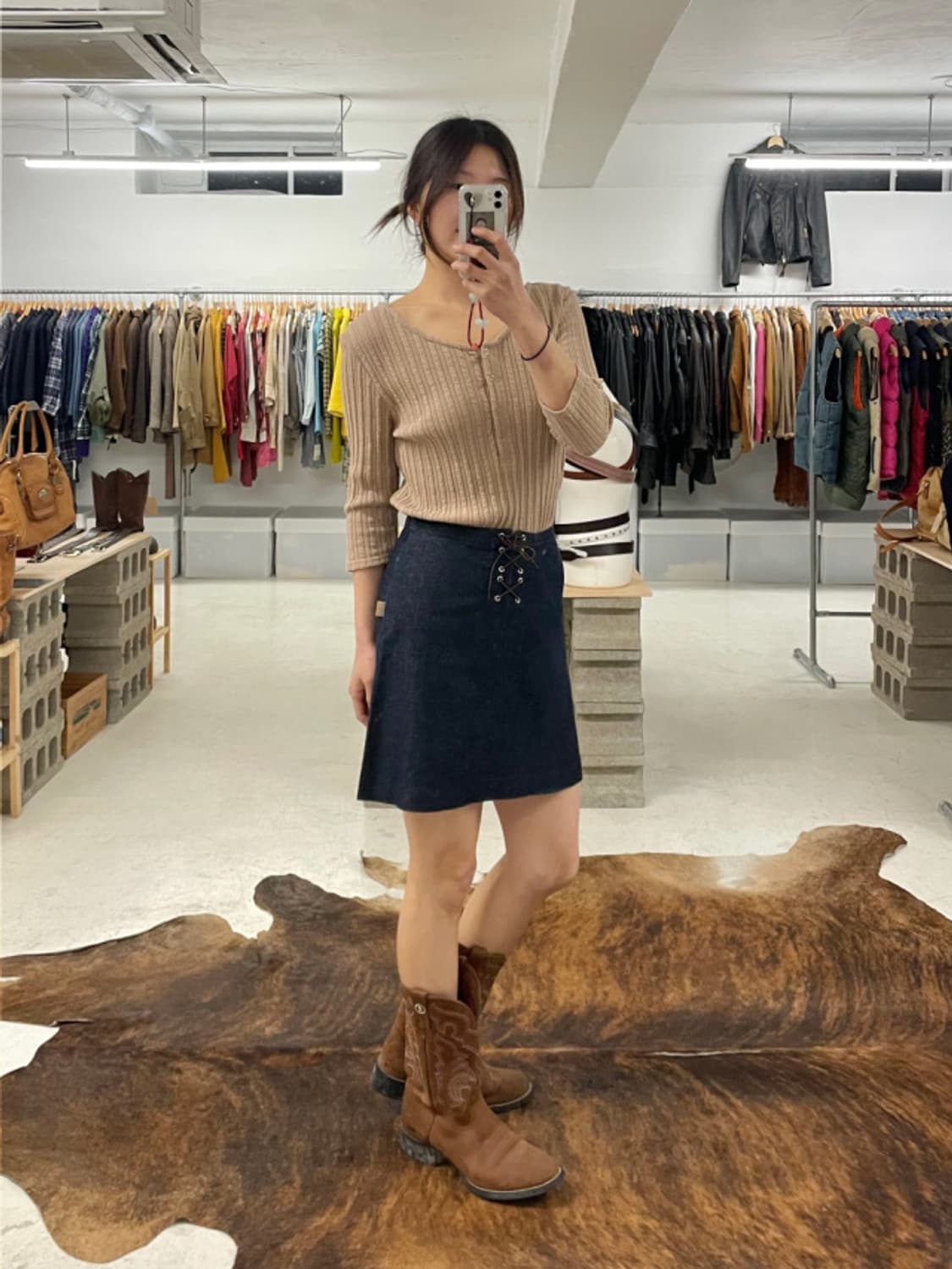 BURBERRY lace-up skirt 버버리 레이스업 데님 스커트 상품이미지2