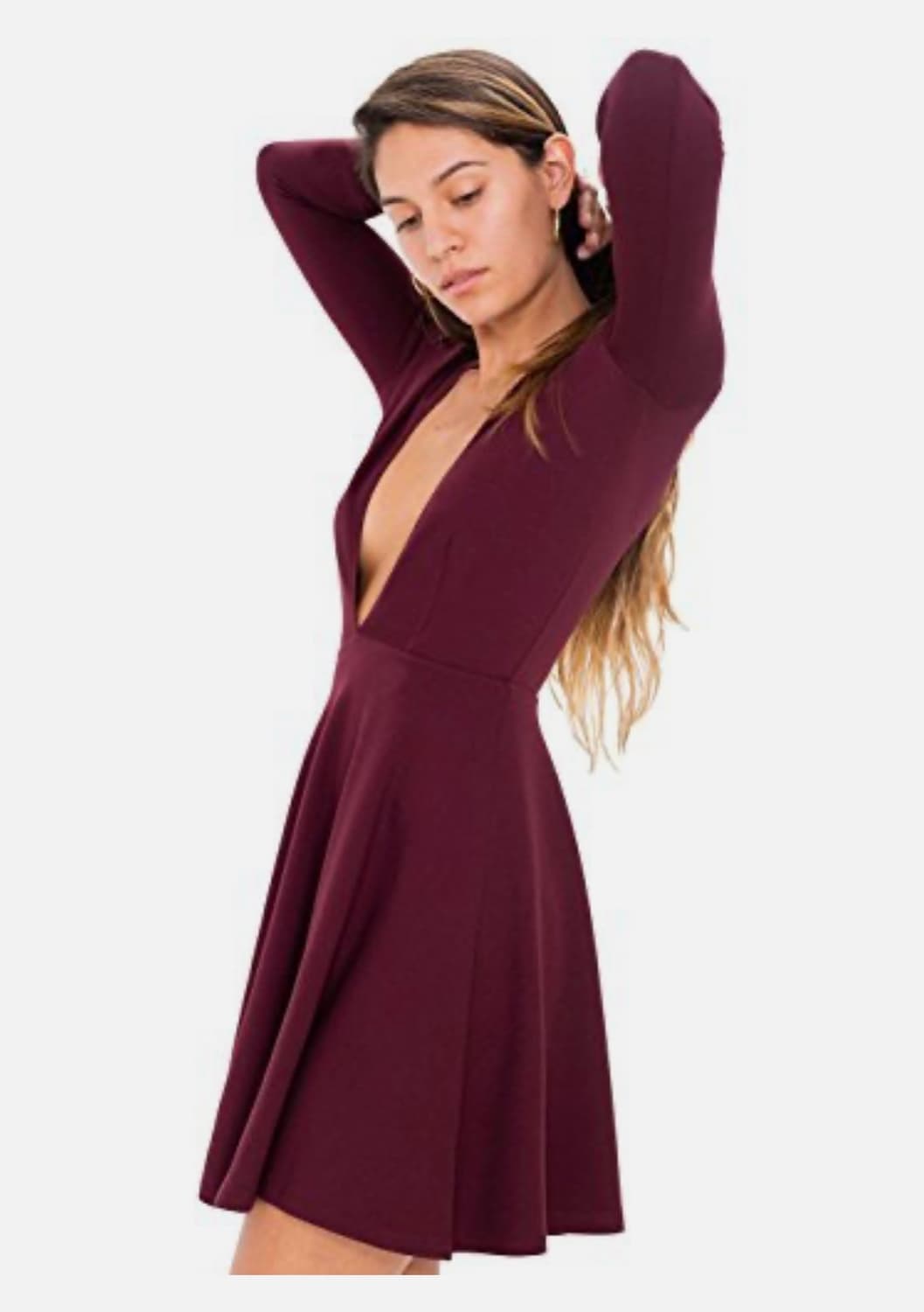 American Apparel 버건디 스케이터 드레스 새상품 상품이미지2