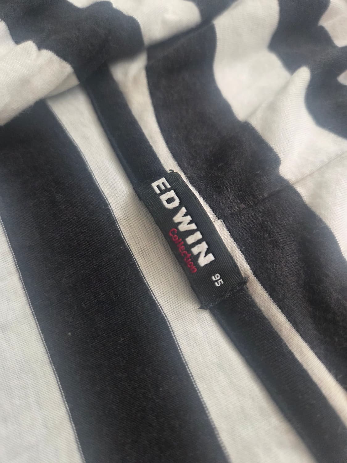 에드윈 y2k 스트라이프 갸루 민소매 후디 상품이미지2