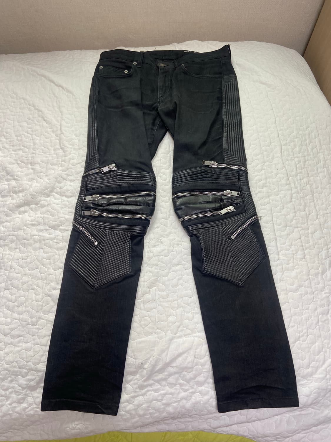 Slp 13 leather panel jeans 상품이미지2