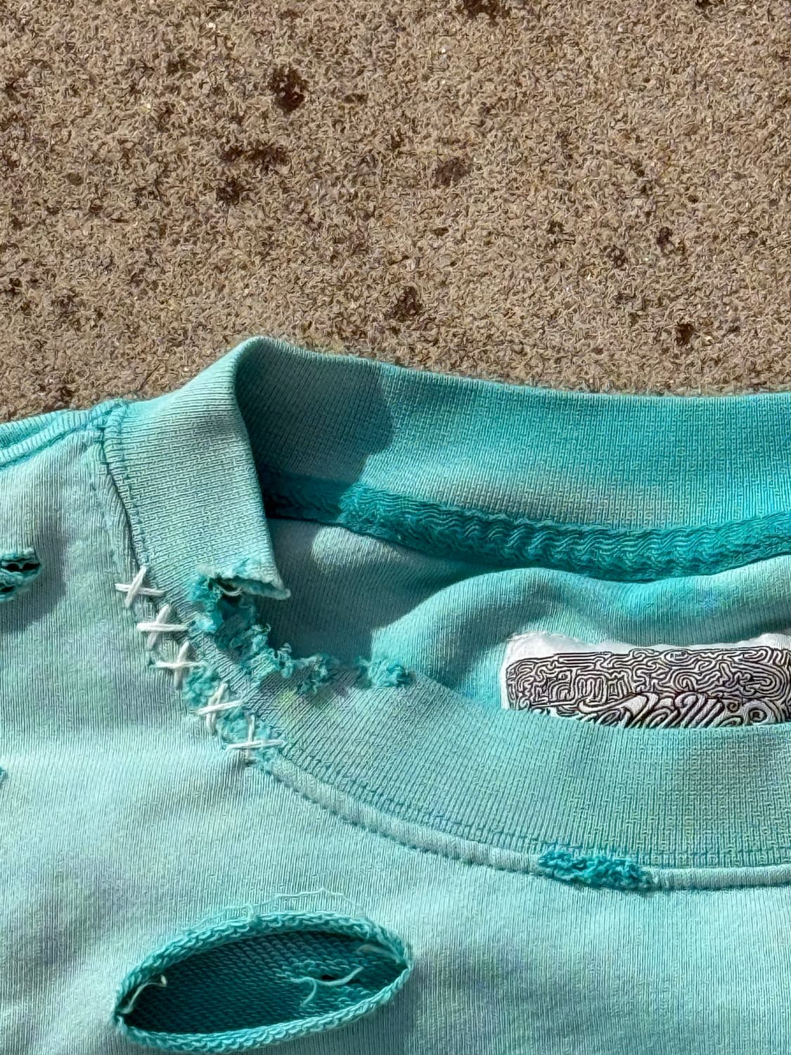 (Vintage fading) distressed mint shirts 상품이미지3