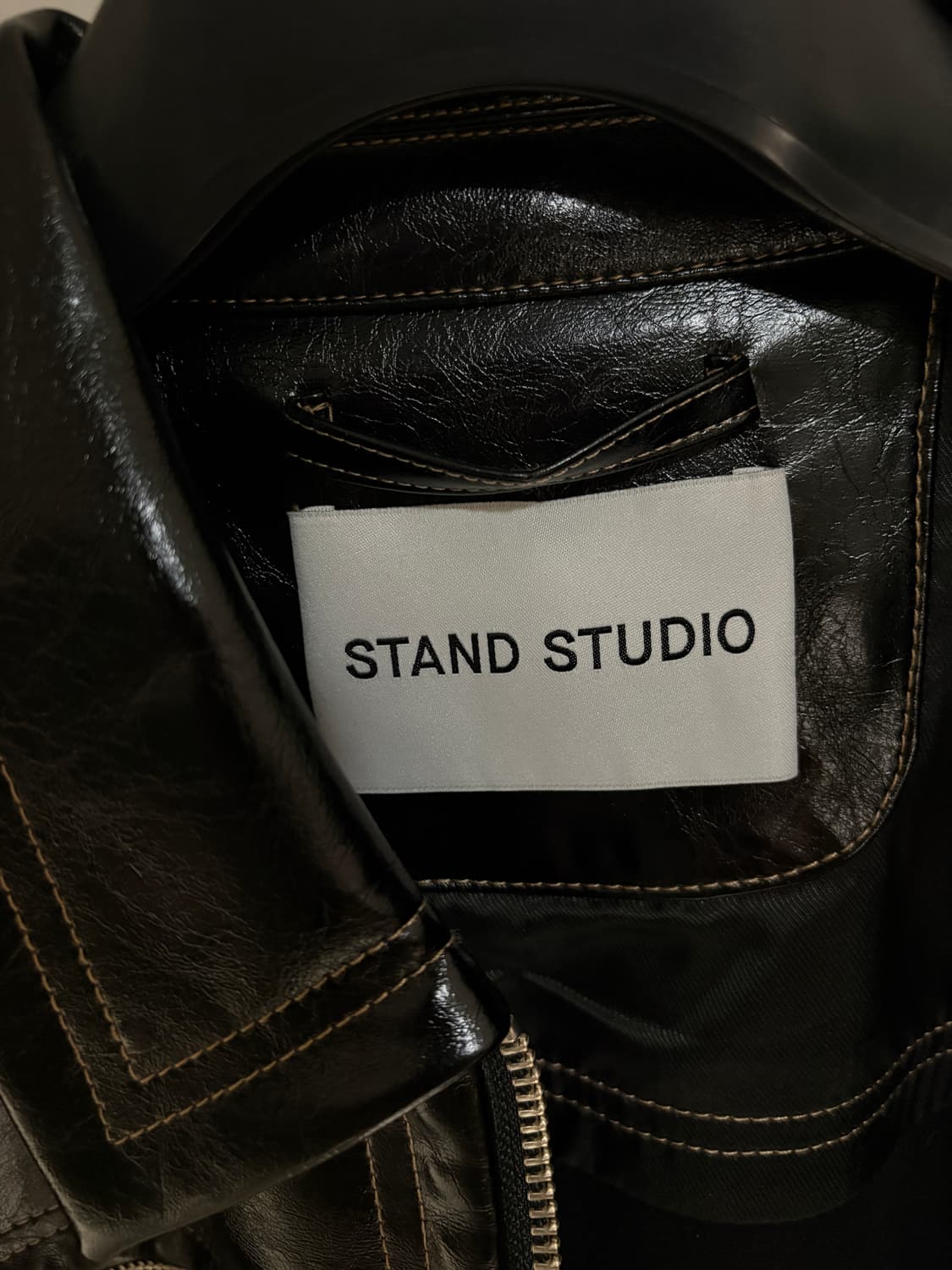 스탠드스튜디오 비건레더재킷 블랙 상품이미지7