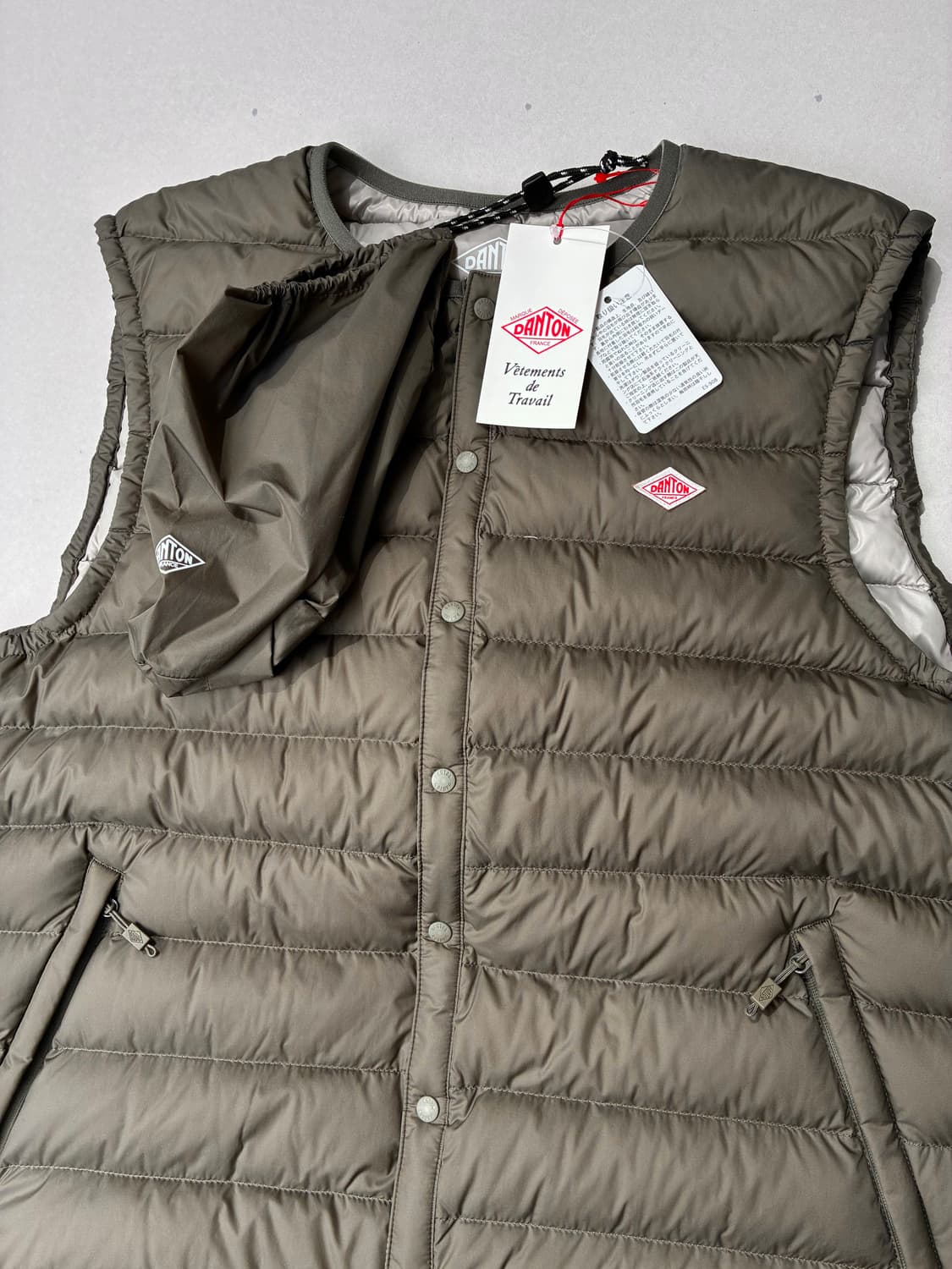DANTON 단톤 이너 다운 크루넥 베스트 올리브 XL사이즈 상품이미지2
