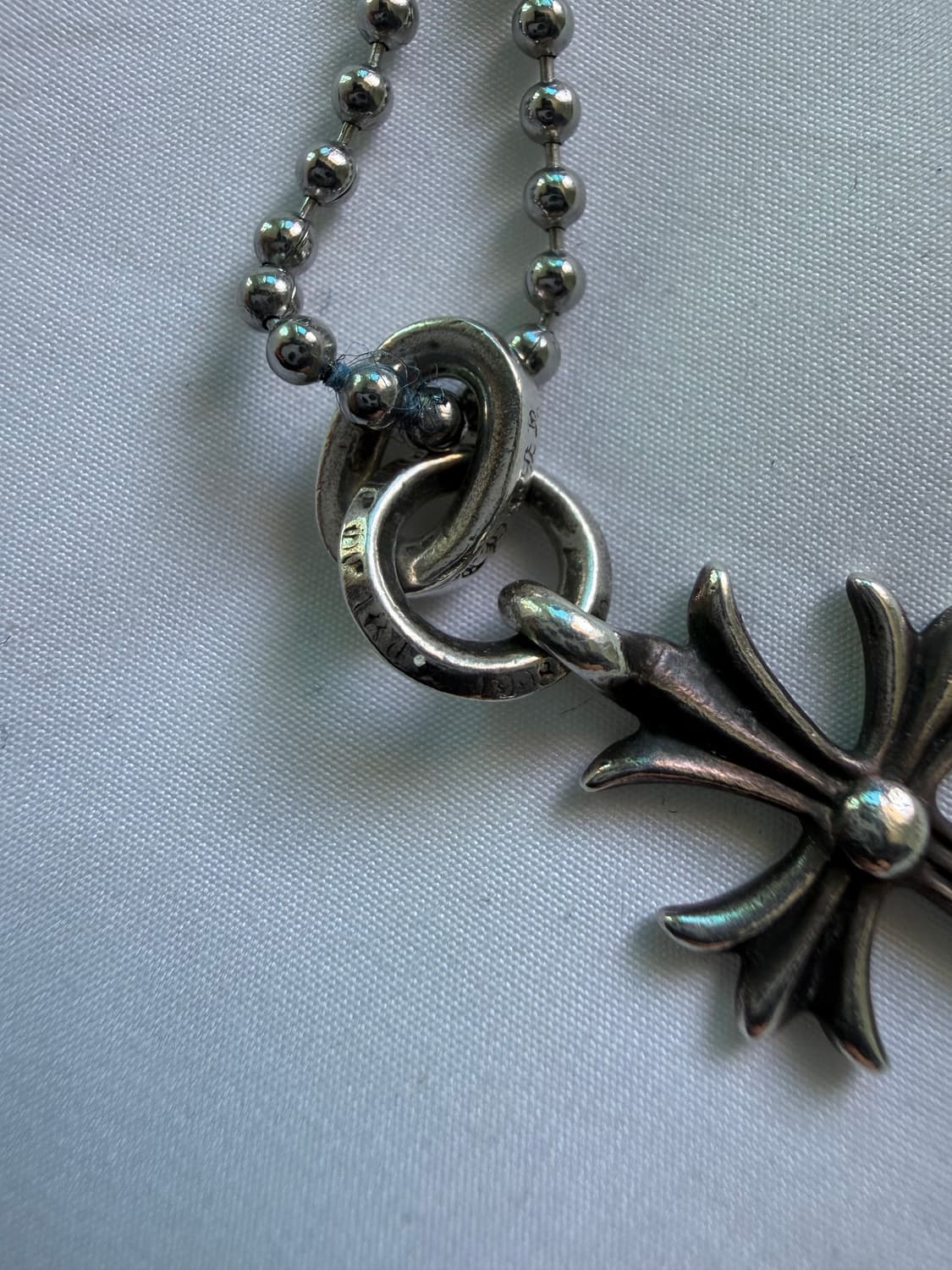 크롬하츠 타이니크로스 1p 파베다이아 펜던트 목걸이  상품이미지5