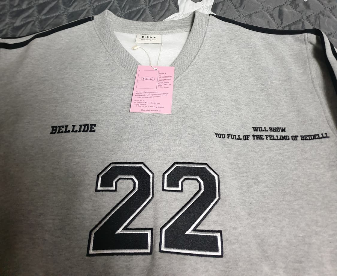 BELLIDE 데일리무드 기모 맨투맨 그레이 (F) 상품이미지2