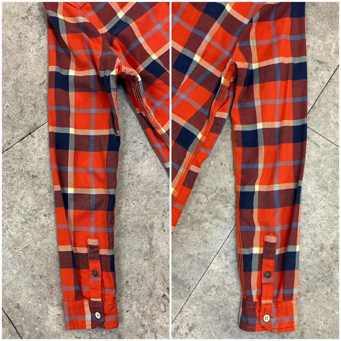 타미힐피거 버튼 체크 셔츠 레드 M #csz3279 상품이미지9