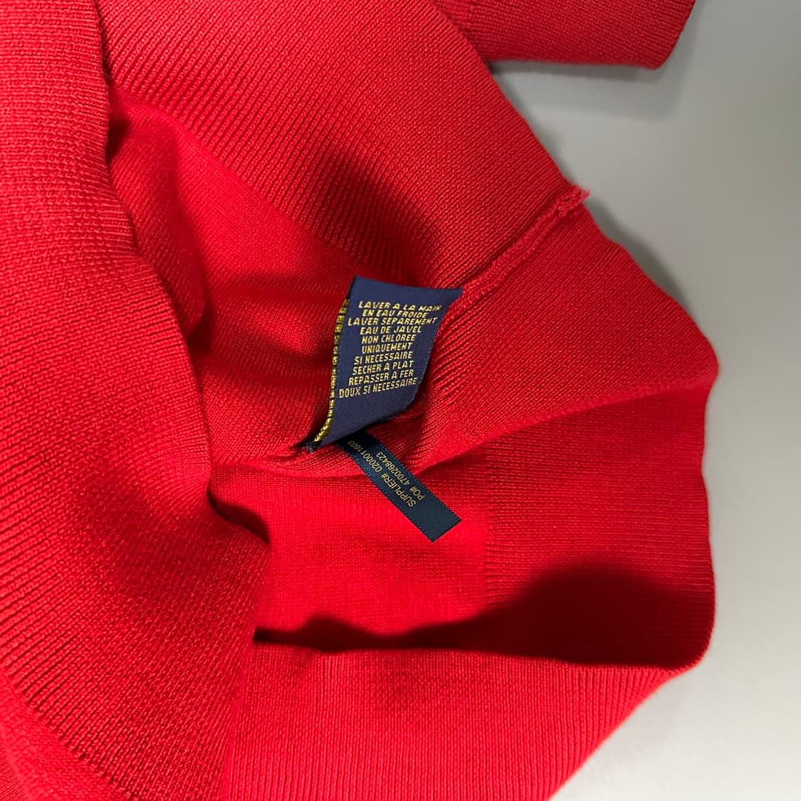 폴로 랄프로렌 브이넥 피마코튼 니트 레드 L [021106] 상품이미지3