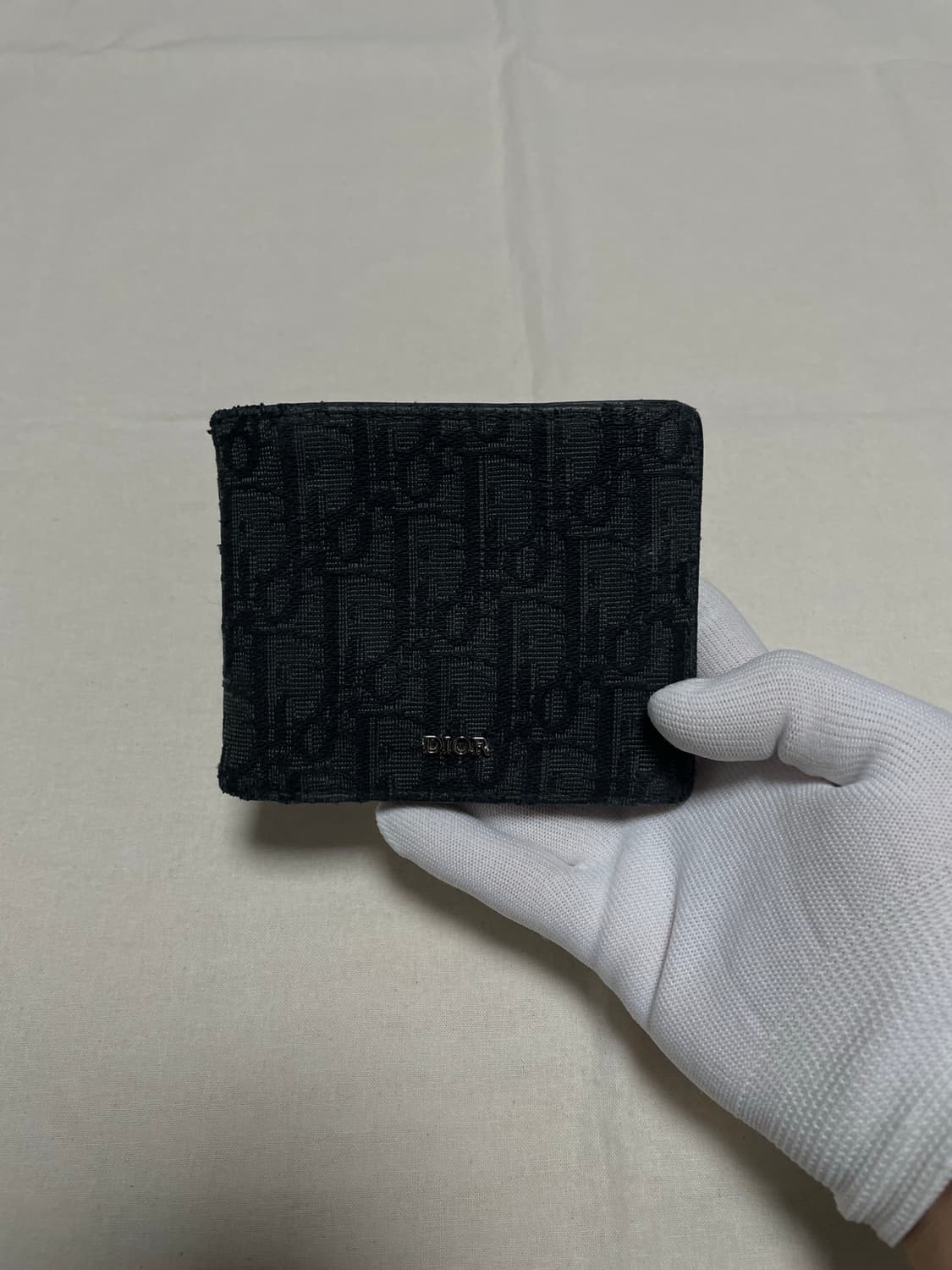 디올 오블리크 자카드 반지갑 블랙 [os] 상품이미지1