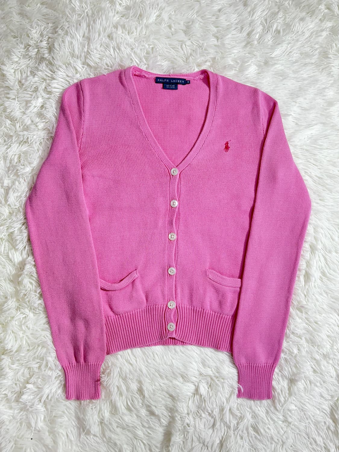 폴로 랄프로렌 핑크 포니 가디건 상품이미지3