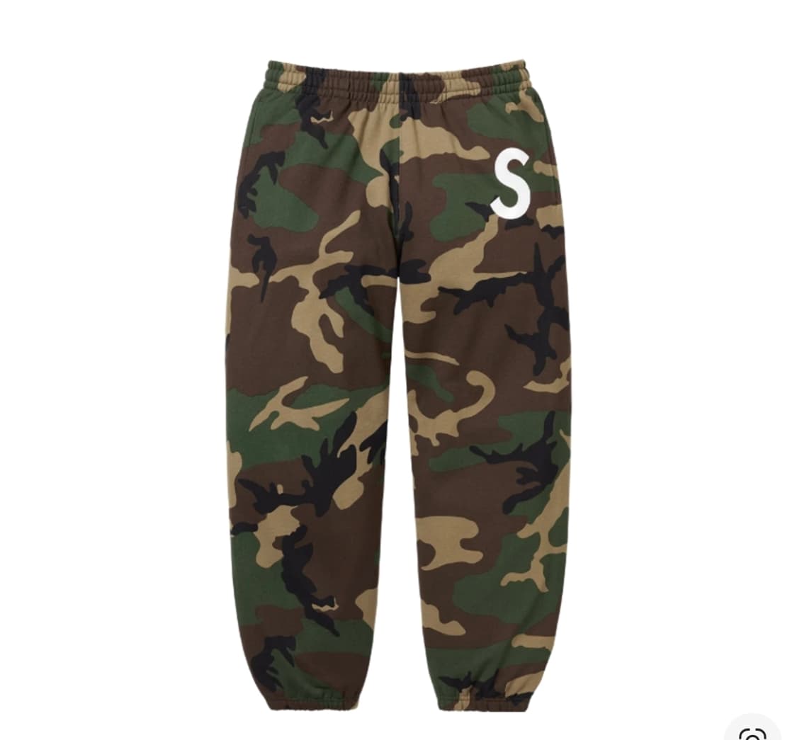 슈프림 S 로고 스웨트팬츠 우드랜드 카모 - 25FW 상품이미지1