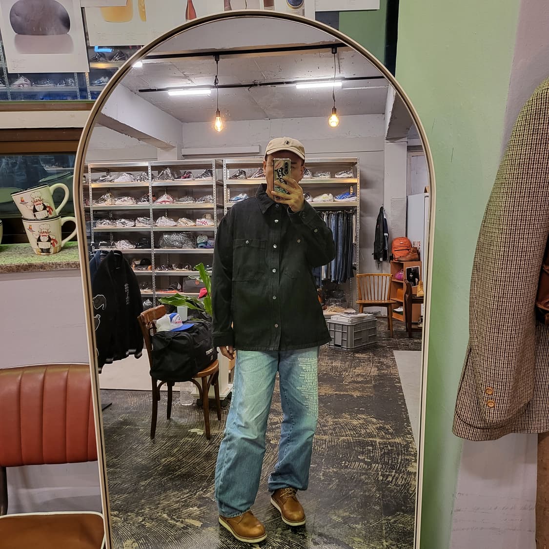 ZENSAI 데님 셔츠 자켓 (L) 상품이미지2