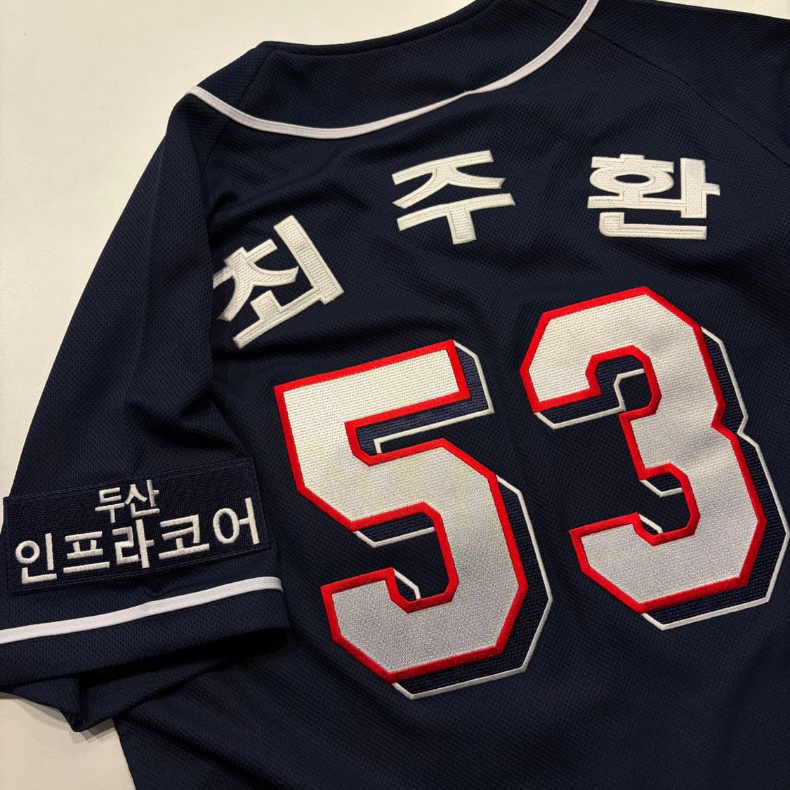 [100] FILA 두산베어스 최주환 야구 유니폼 반팔 53 C981 상품이미지6