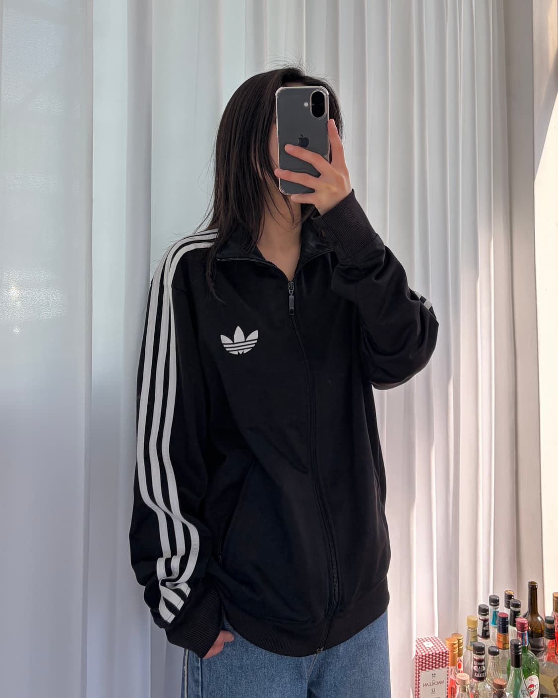 [L]아디다스 구형 파이어버드 블랙 트랙탑 져지 상품이미지1