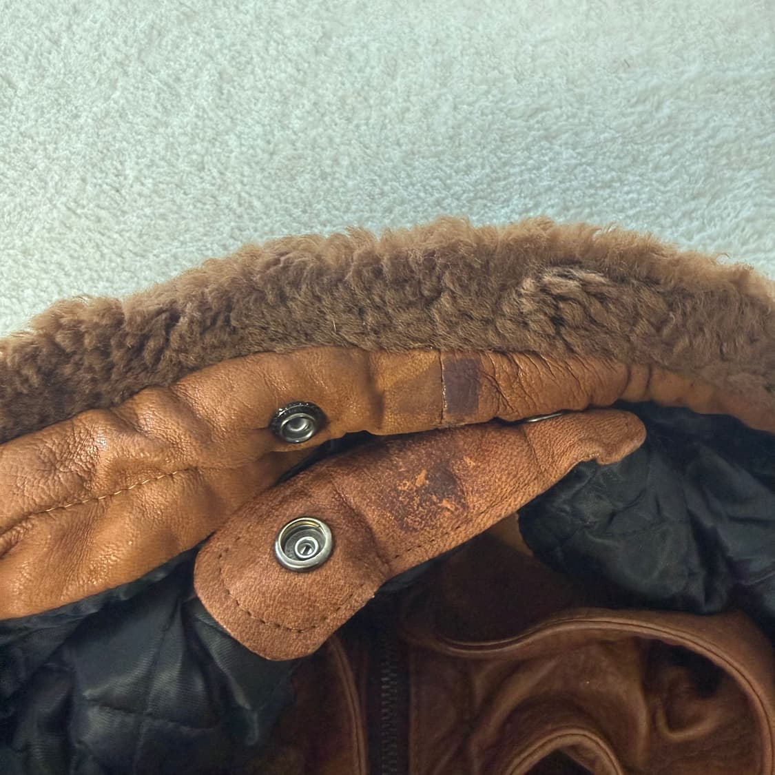 빈티지 레더 후드파카 상품이미지9