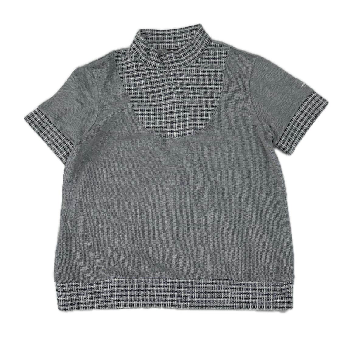  LATERRA 괴짜룩 아노락 반팔 티셔츠 체크 레이어드 락 펑크  상품이미지2