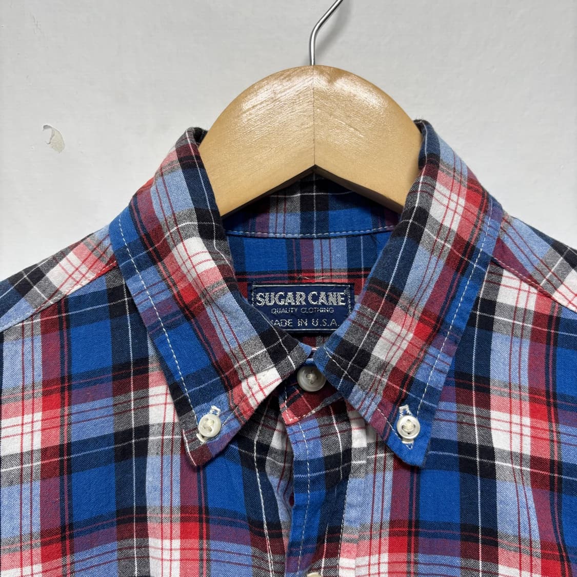 슈가케인 블루 체크셔츠 상품이미지3