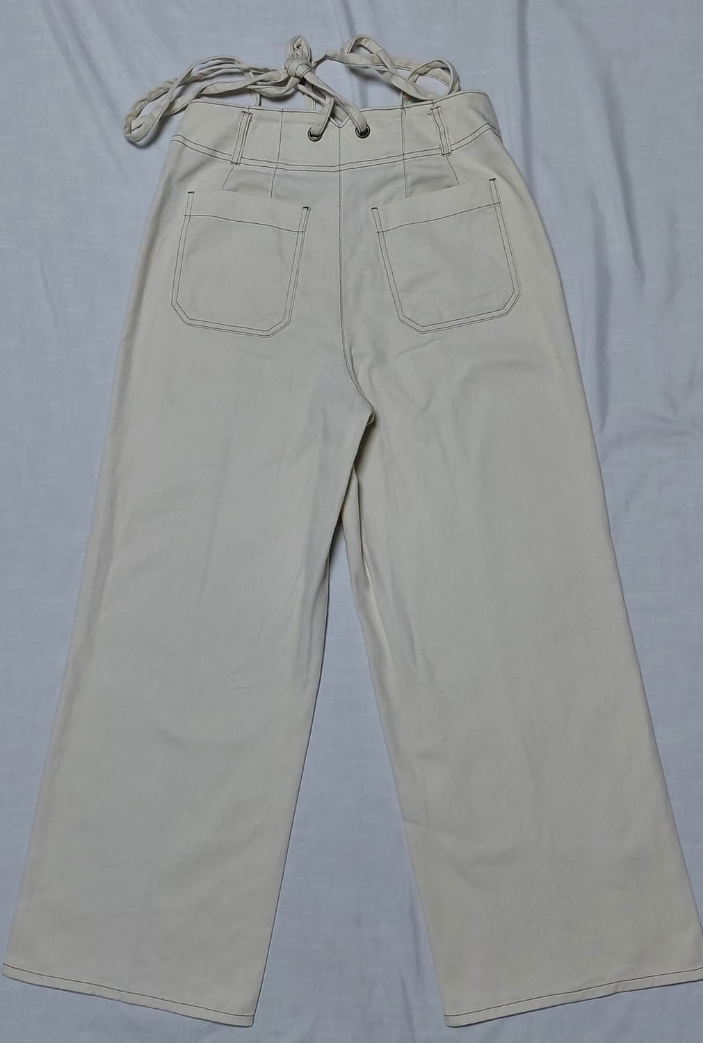 [M] earth music&ecology 스티치 와이드 팬츠 (Ecru 상품이미지8