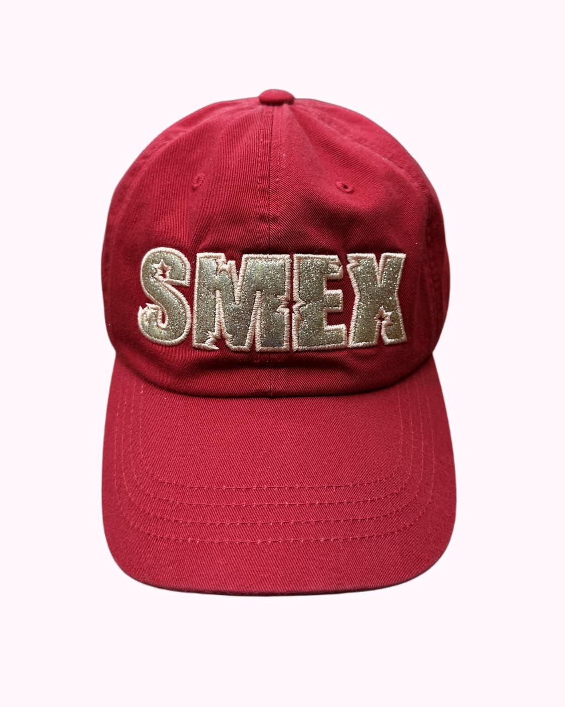 SMEX glitter logo red cap 상품이미지1
