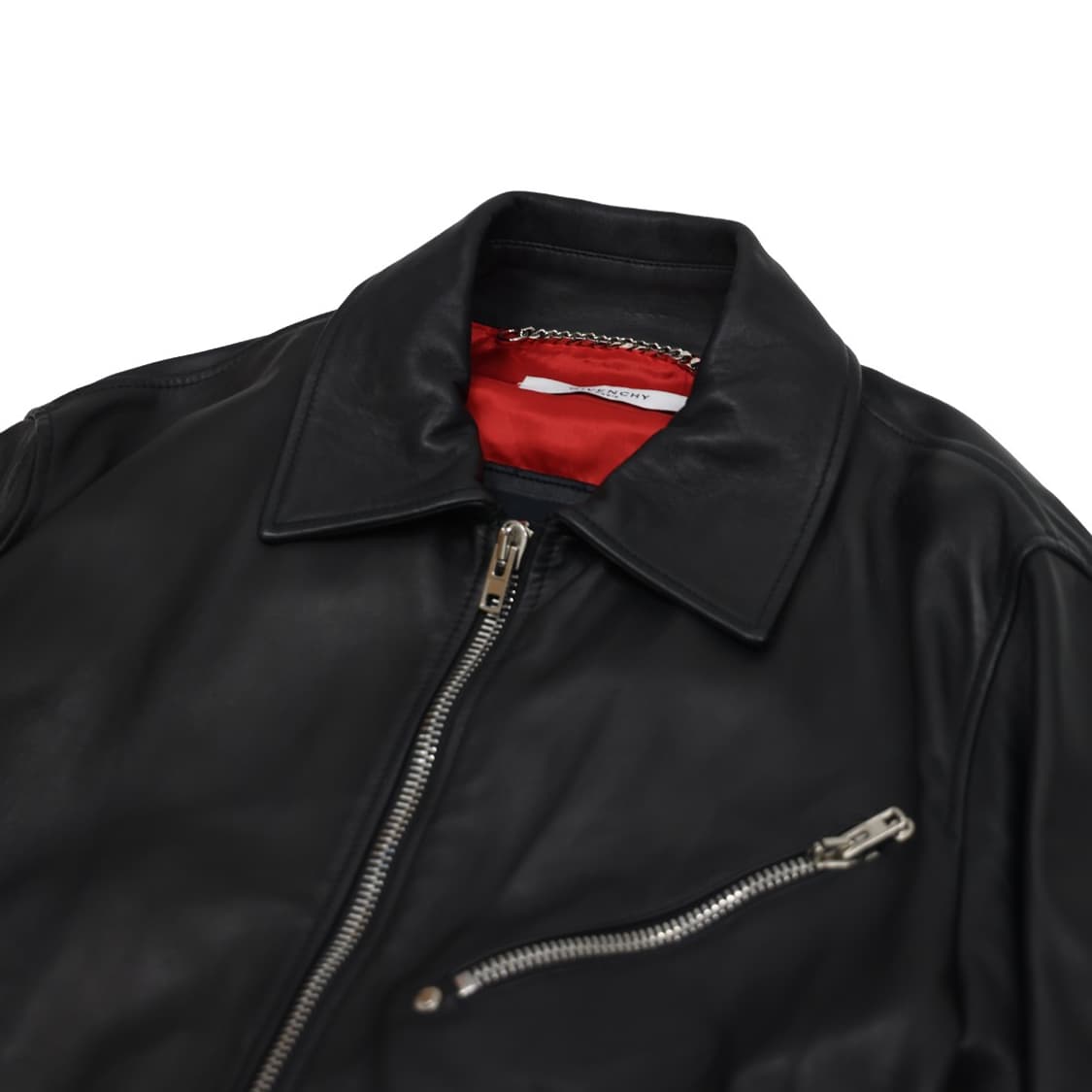 지방시 싱글 라이더 레더 자켓 블랙  상품이미지5