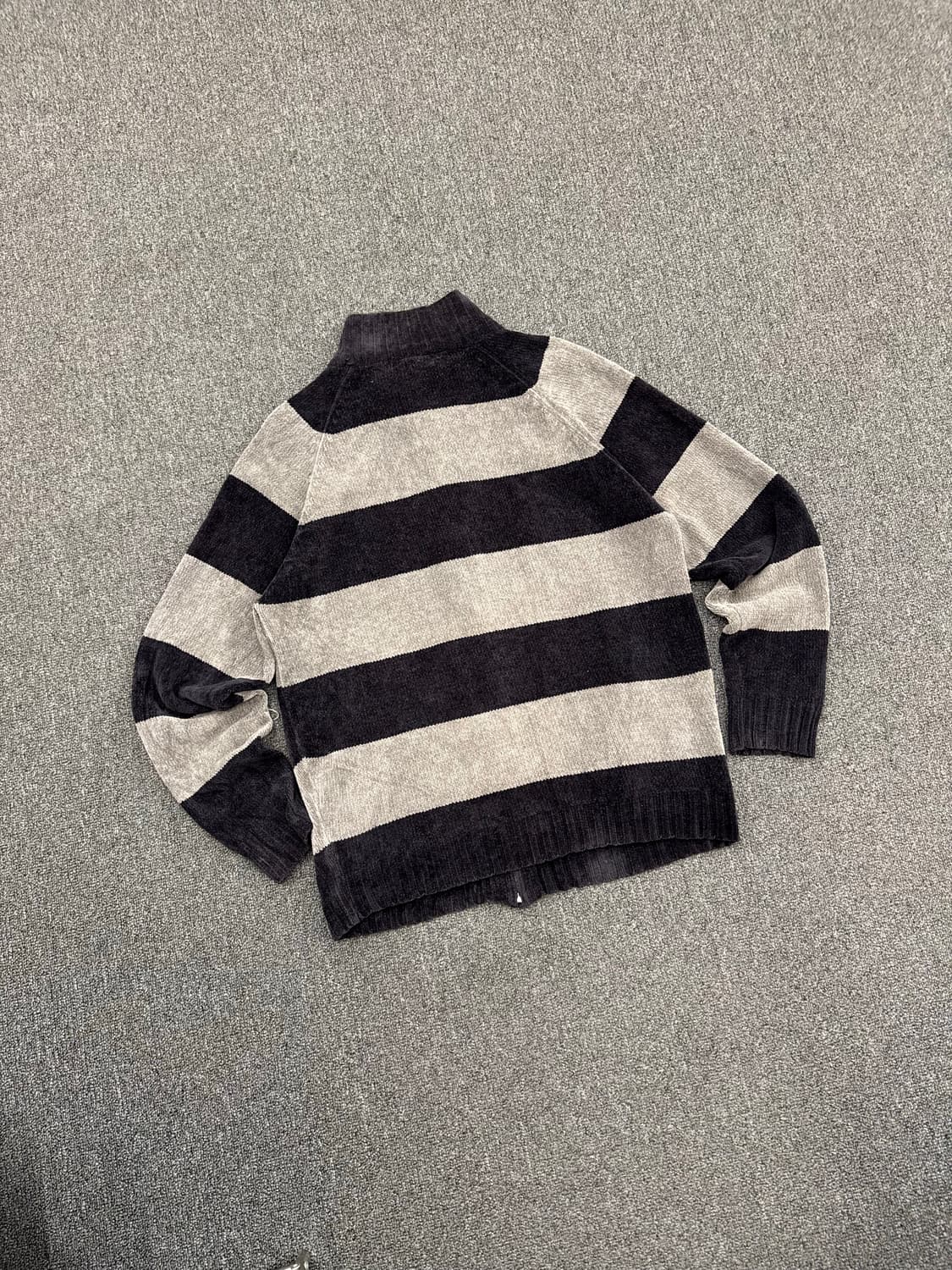 L) vintage U.S NAVAL 빈티지 스트라이프 니트 집업 상품이미지5