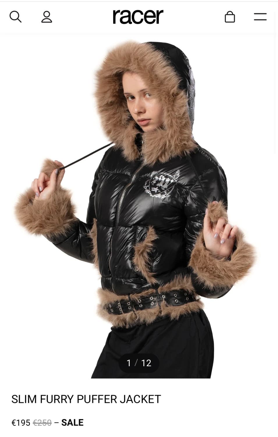 racerworldwide SLIM FURRY PUFFER JACKET 상품이미지3