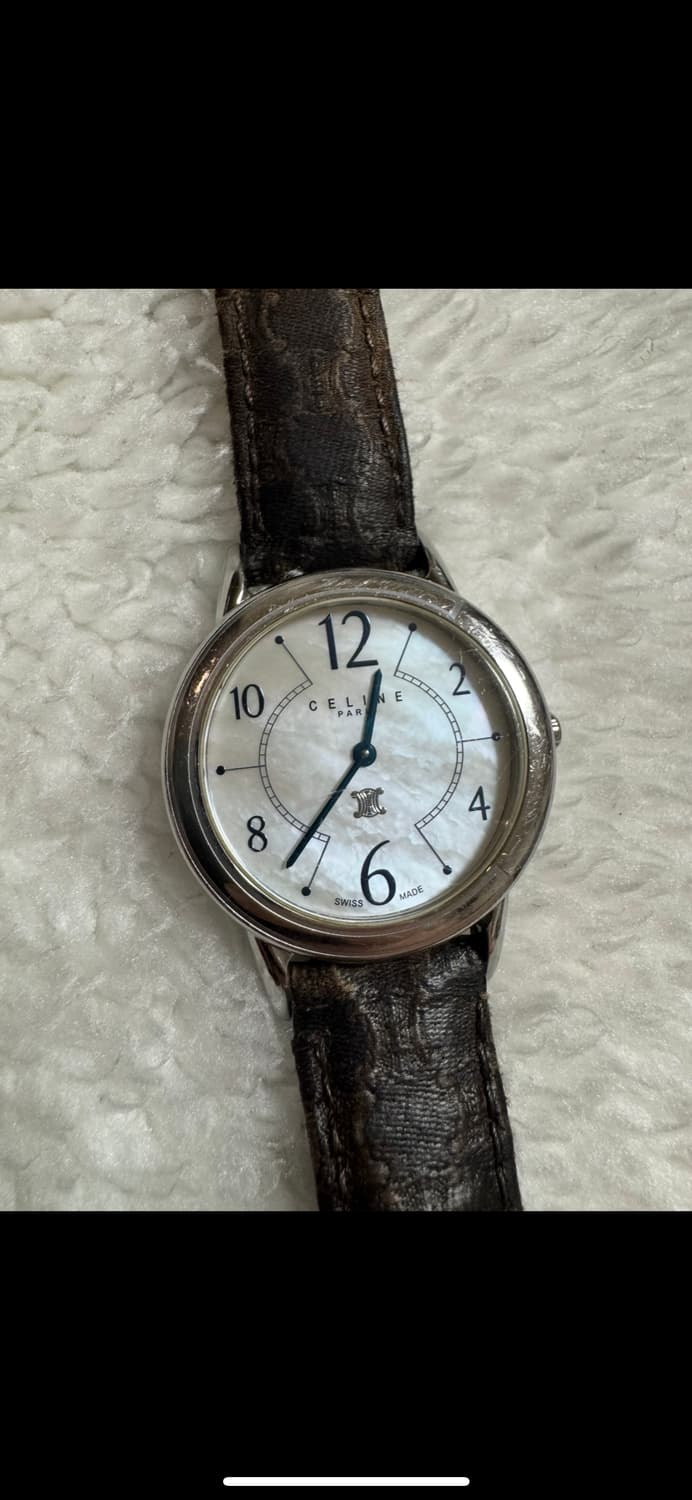 셀린느 시계 라운드쉘 쿼츠 빈티지 시계 자개 다이얼 상품이미지1