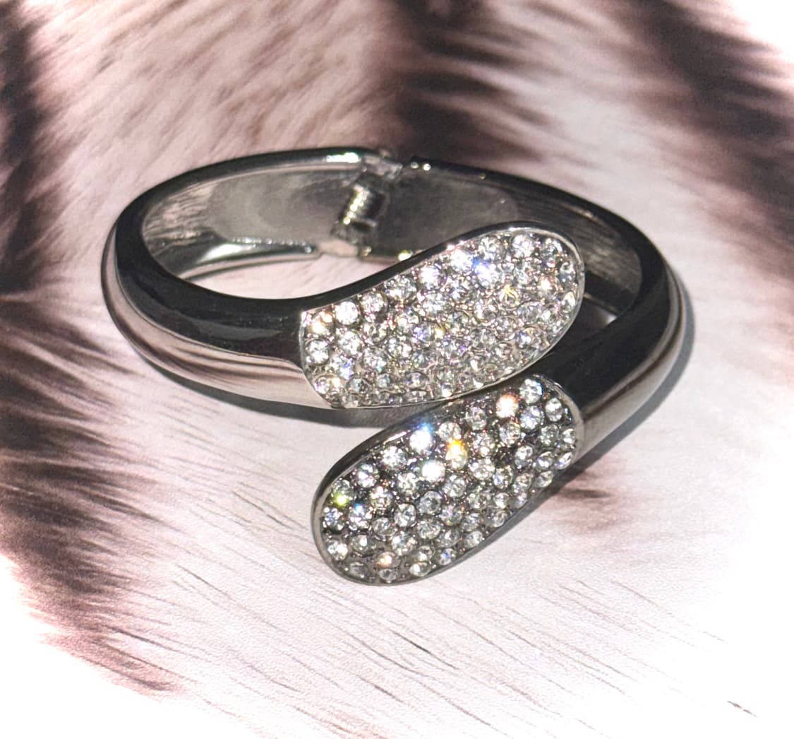 시부야 egg 갸루 실버 큐빅 자석형 뱅글 팔찌 상품이미지1