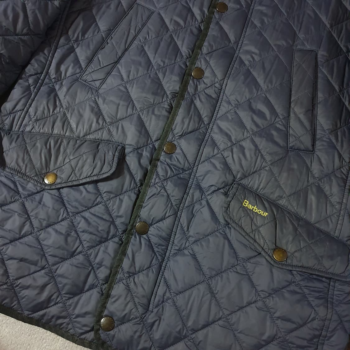 바버 퀼팅 자켓 M 네이비 상품이미지7