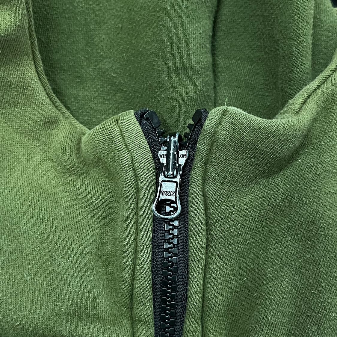 [정품/100] 노스페이스 기모 후드집업 그린 블랙 b18 상품이미지8
