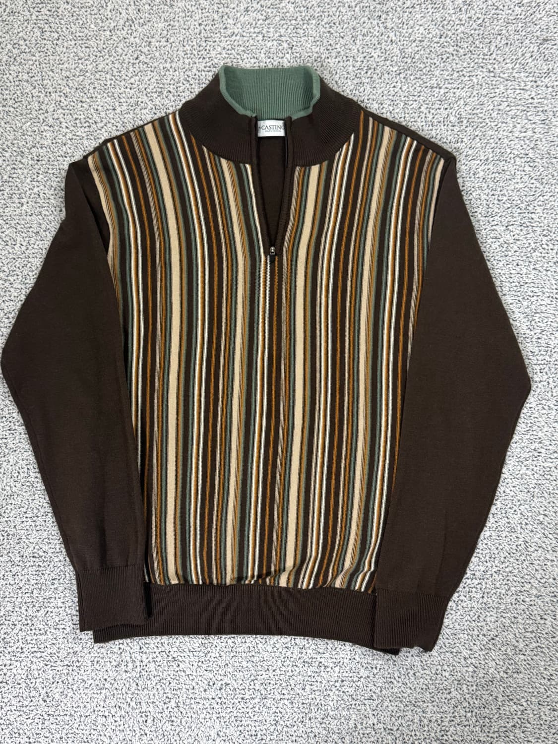 Vintage Multi Stripe Half-Zip Knit 상품이미지1