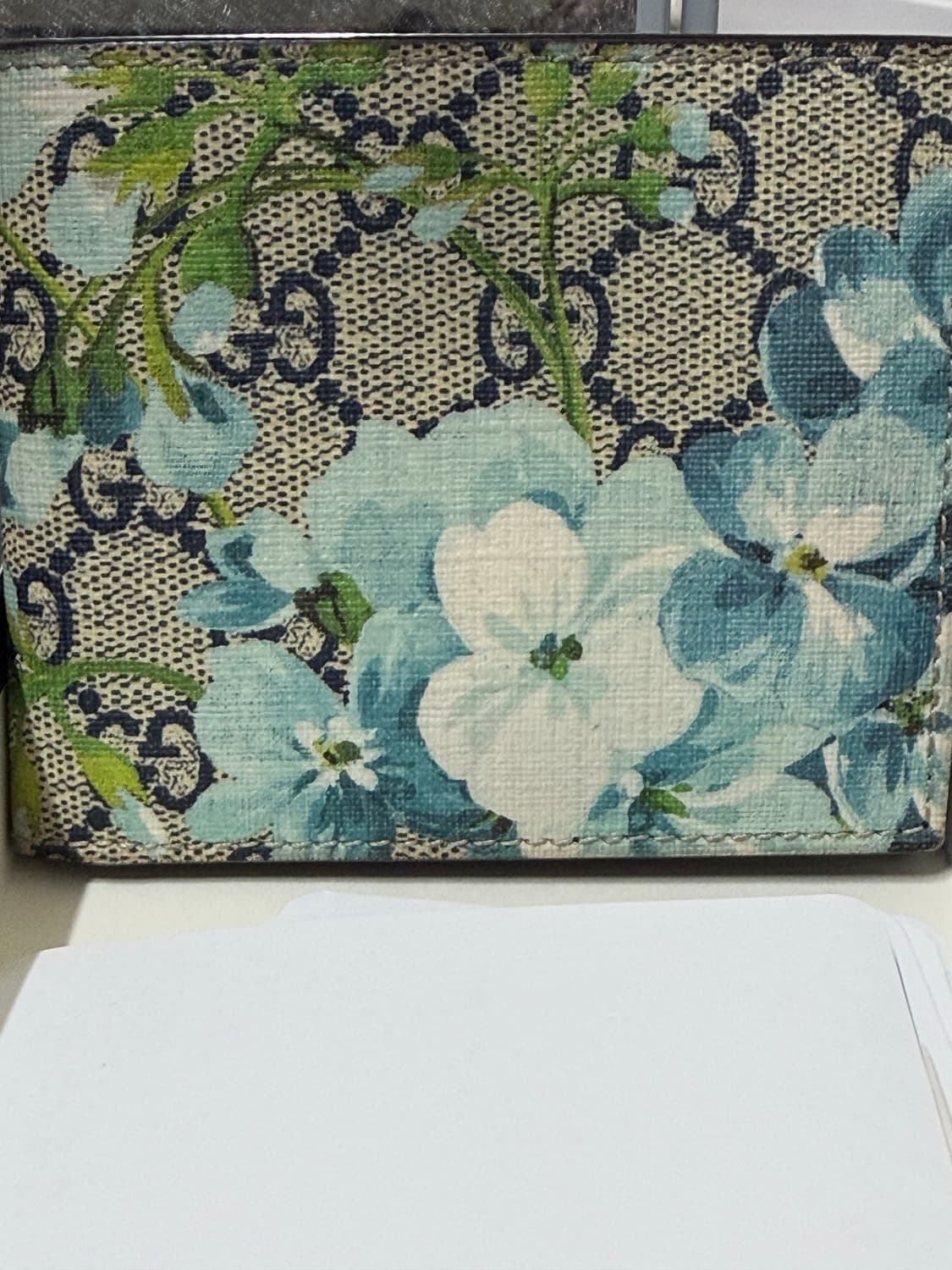 구찌 블룸 반지갑 GUCCI 베이지 에보니블루 상품이미지1