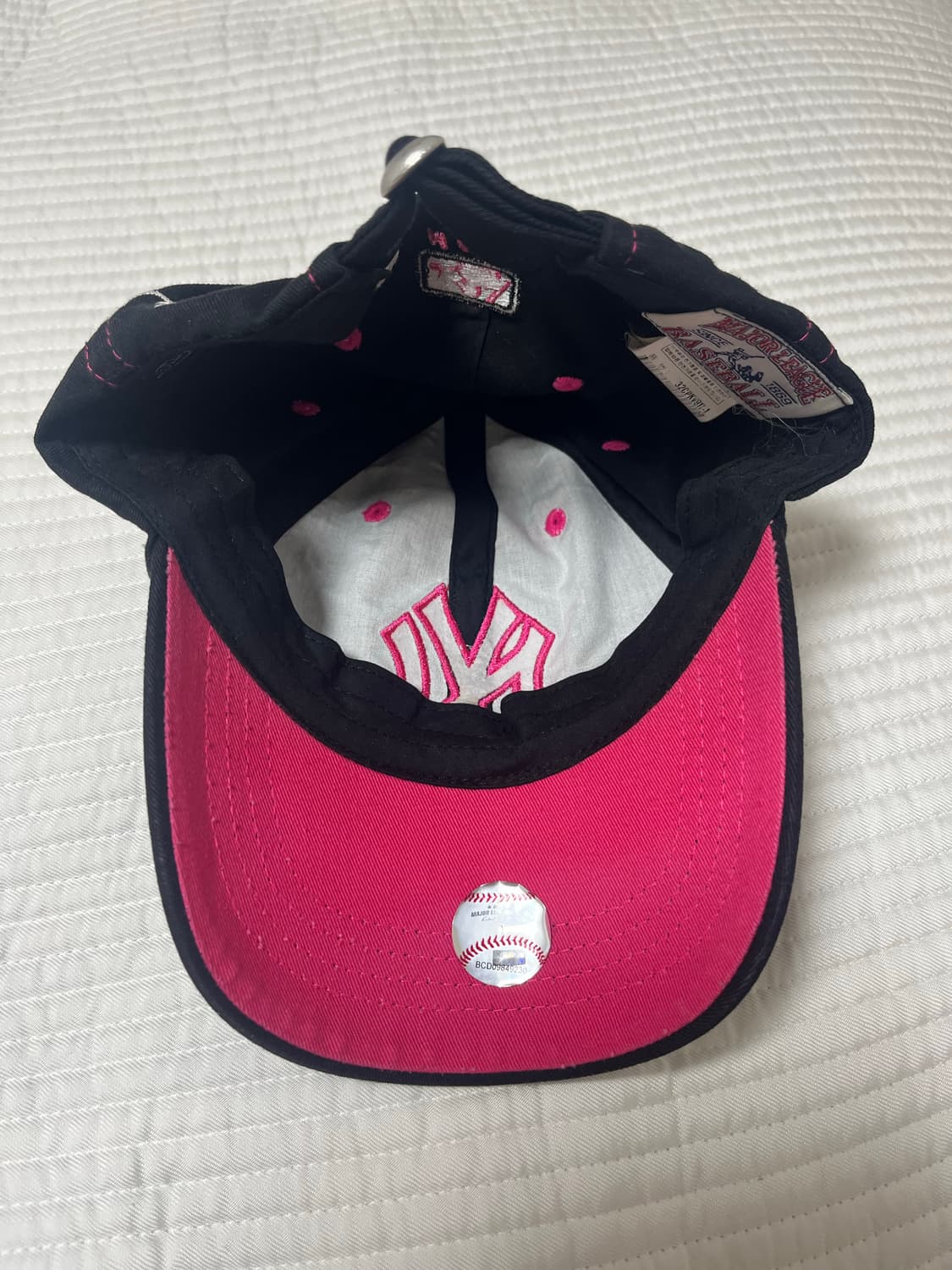 MLB 양키스 핑크 스티치 볼캡 상품이미지3