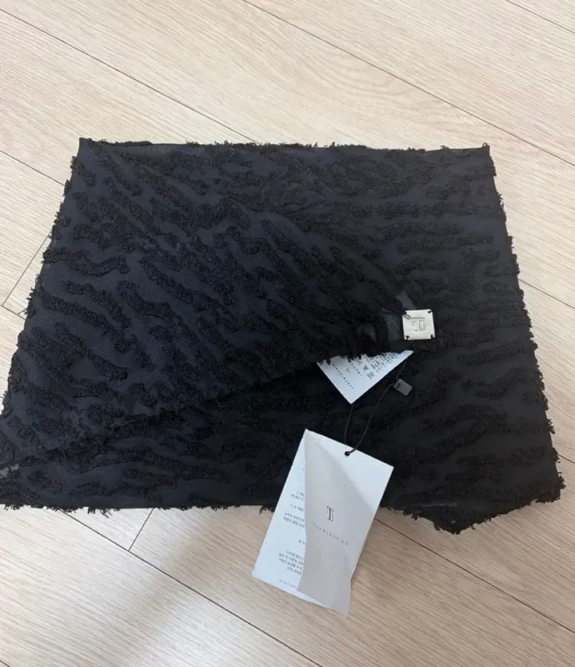 (새상품) 트리밍버드 스카프 블랙  상품이미지4