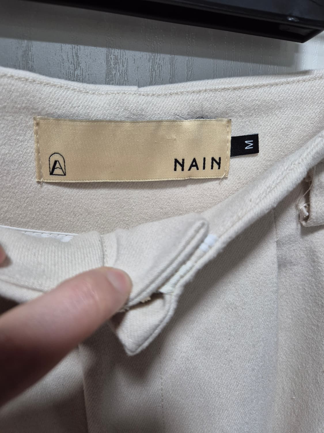 (세일) NAIN 아이보리 핀턱 와이드 팬츠 상품이미지4