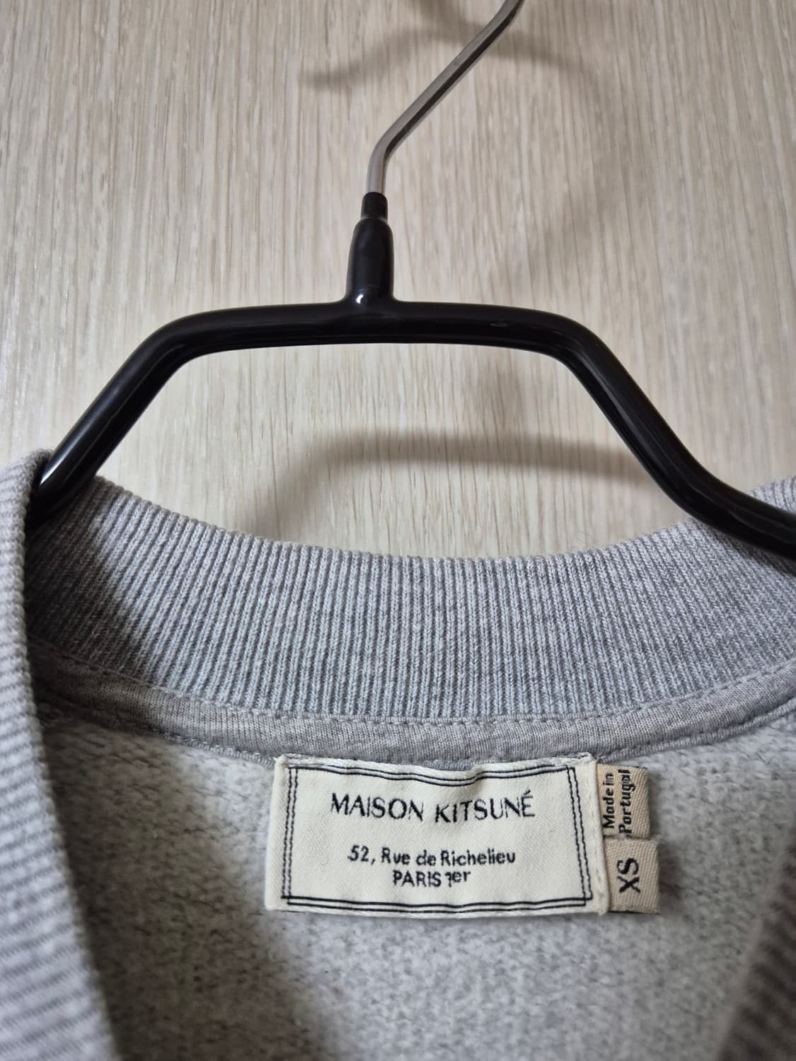(정품) 메종키츠네 그레이 로고 맨투맨 XS 스웻셔츠 상품이미지5