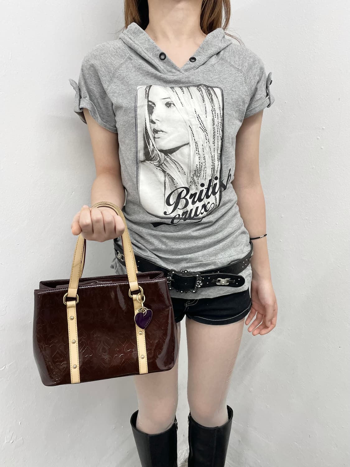 러브캣 하트 페이던트 키링 숄더백🍩 상품이미지2