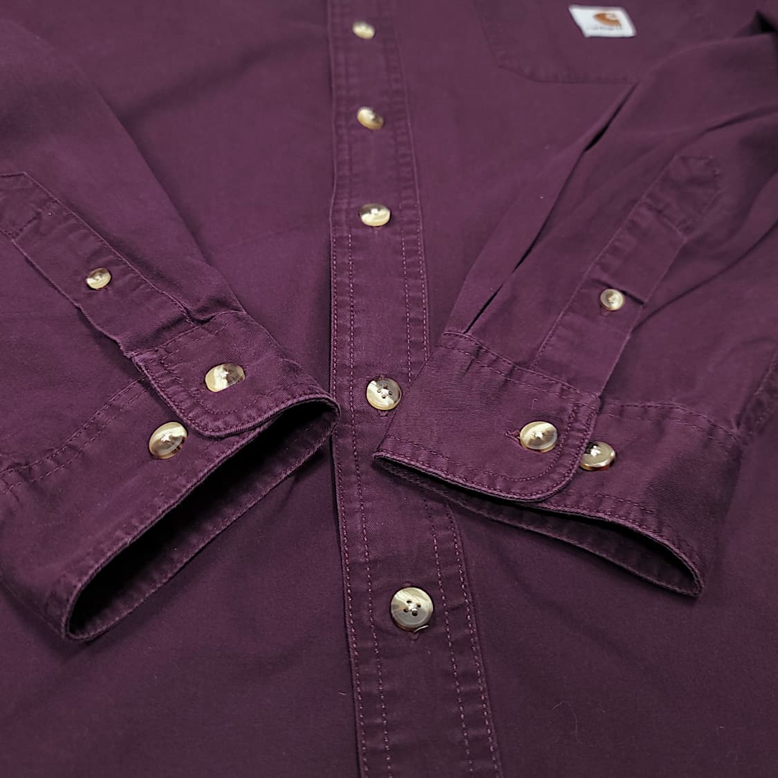 [XL] 칼하트 와인 원포켓 오버핏 긴팔셔츠 상품이미지7