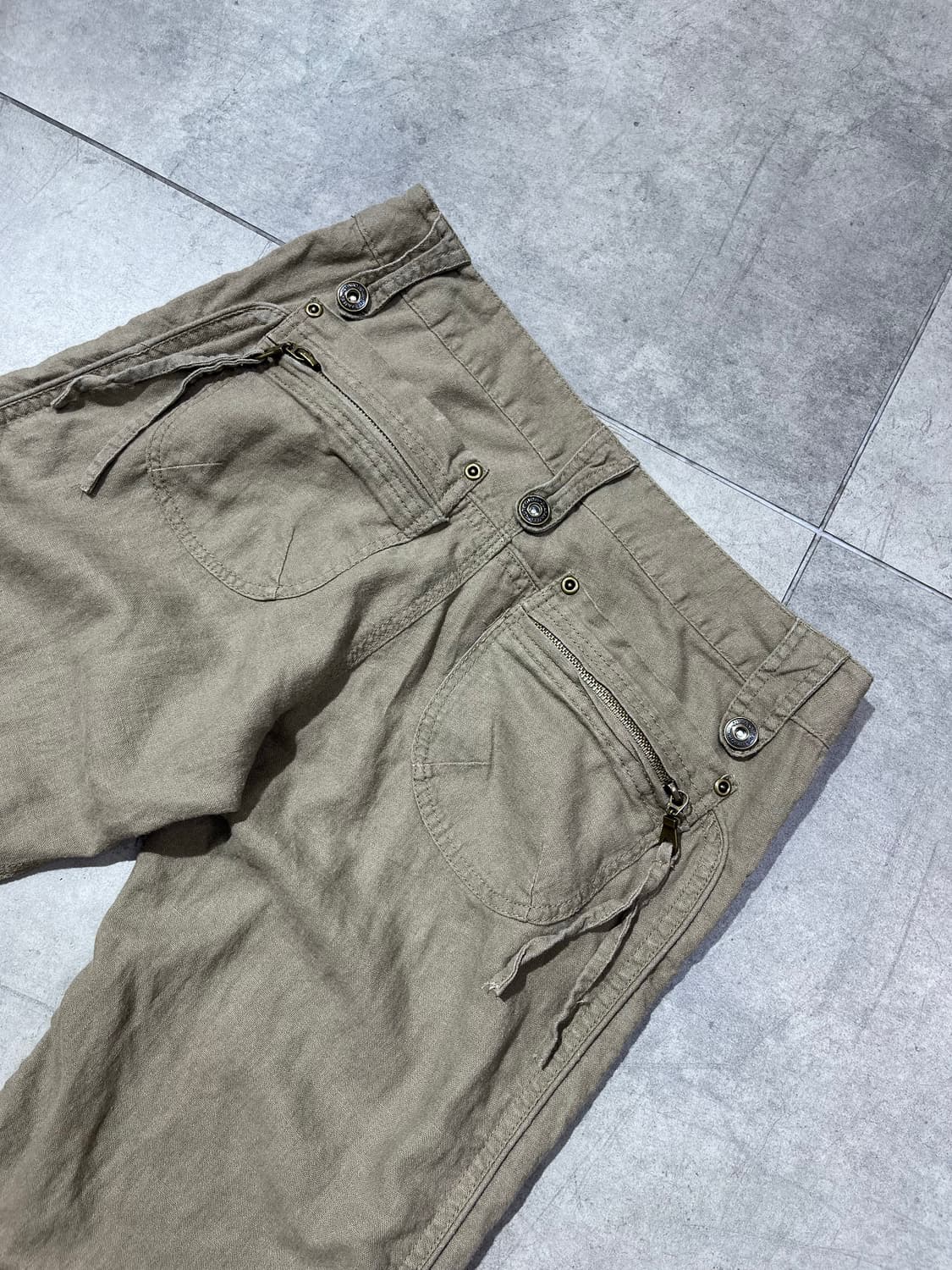 일본빈티지 린넨 부츠컷 팬츠 상품이미지8