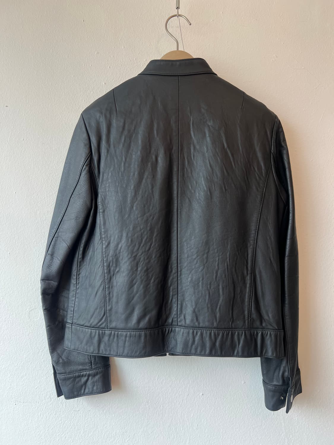 LANCCI 여성 블랙 양가죽자켓 레더집업자켓 상품이미지3