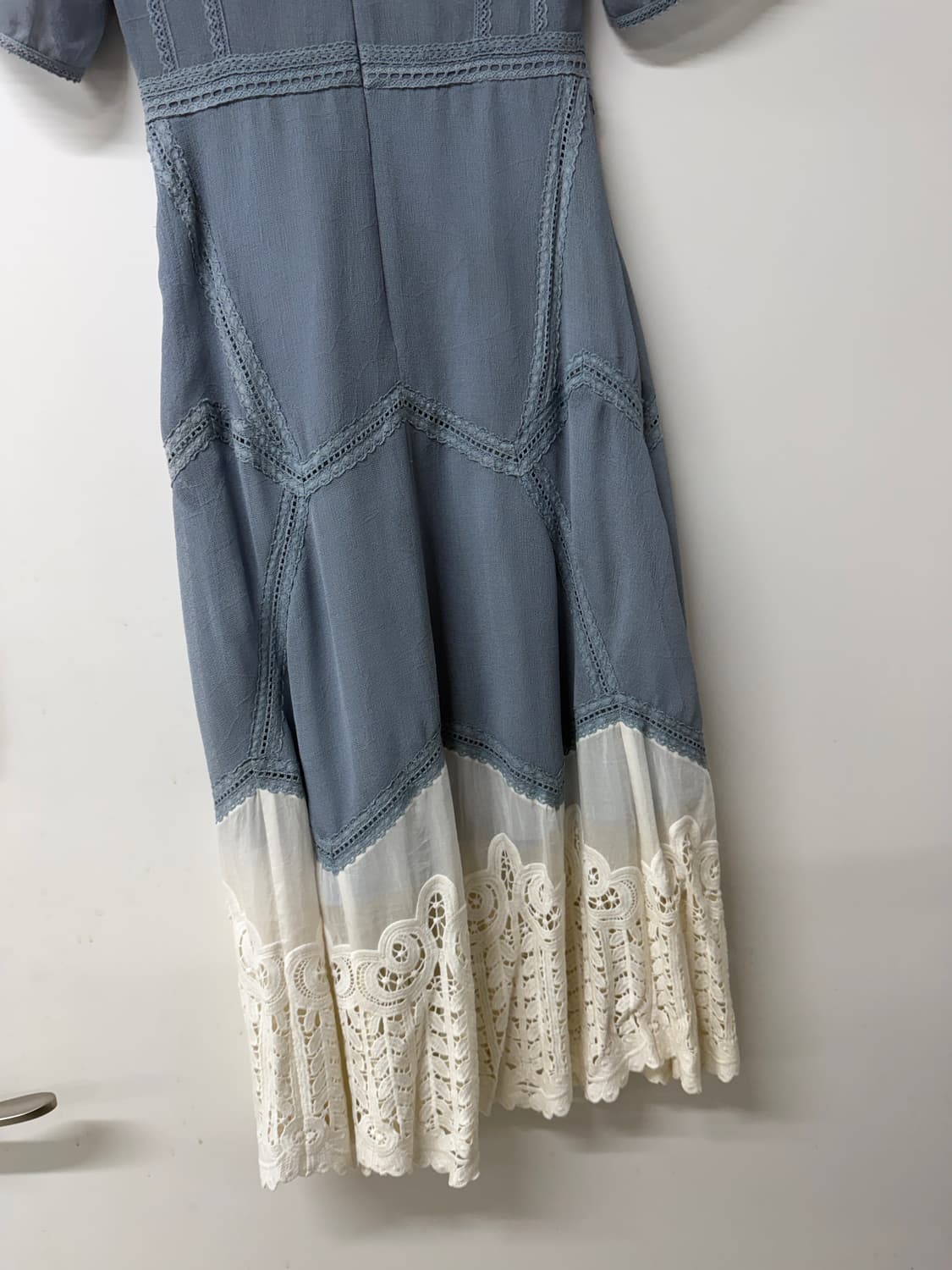 차정원 페이유 원피스 블루 레이스 롱 원피스 s(새상품) 상품이미지4