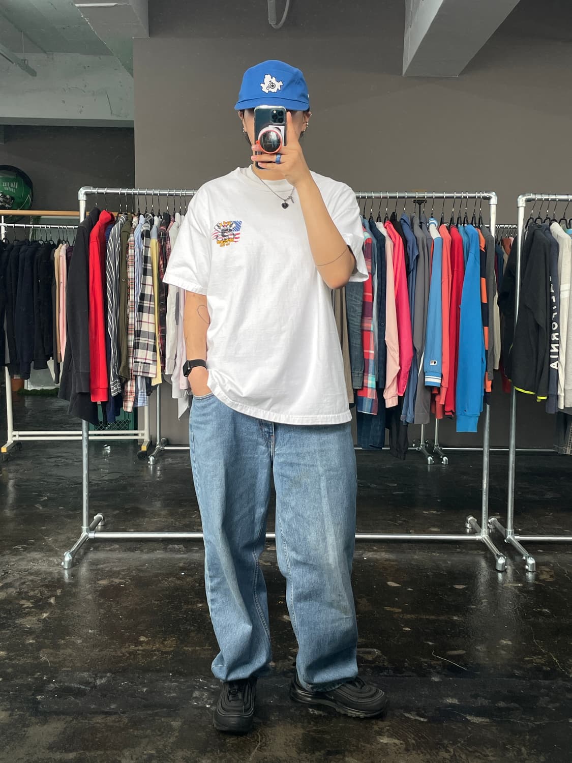 빈티지 레이싱 프린팅 반팔 티셔츠  상품이미지4