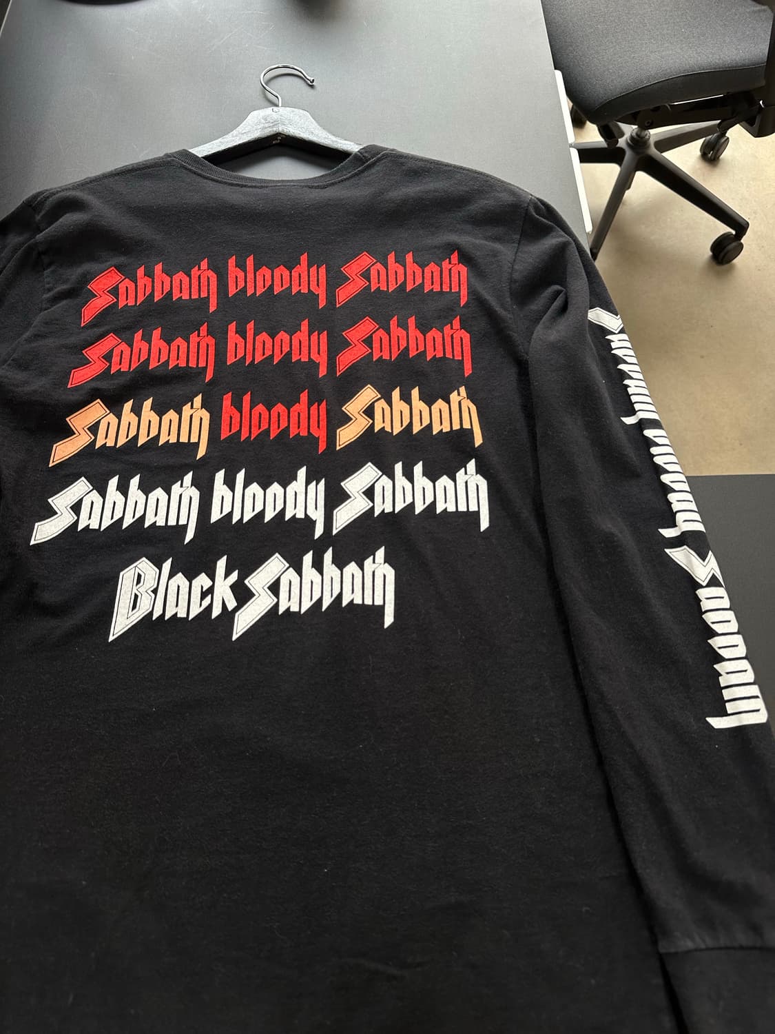 슈프림x블랙사바스 16 S/S 레터링 롱슬리브 긴팔티 블랙 상품이미지5