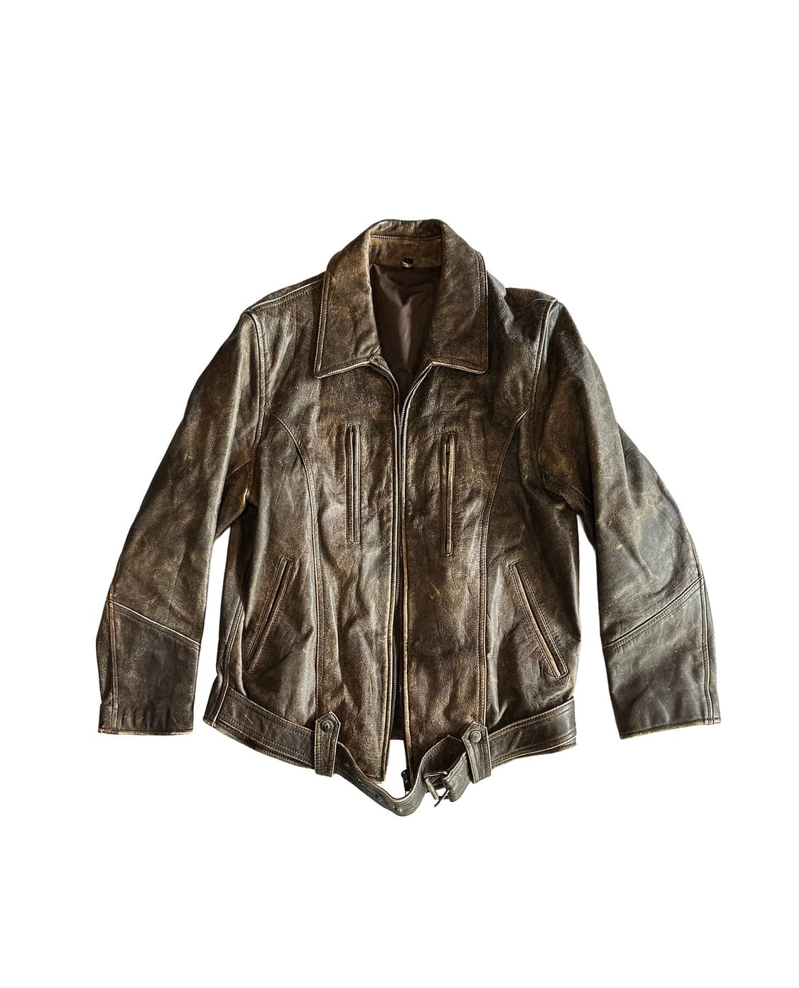 JPV distressed leather belt jacket 상품이미지8