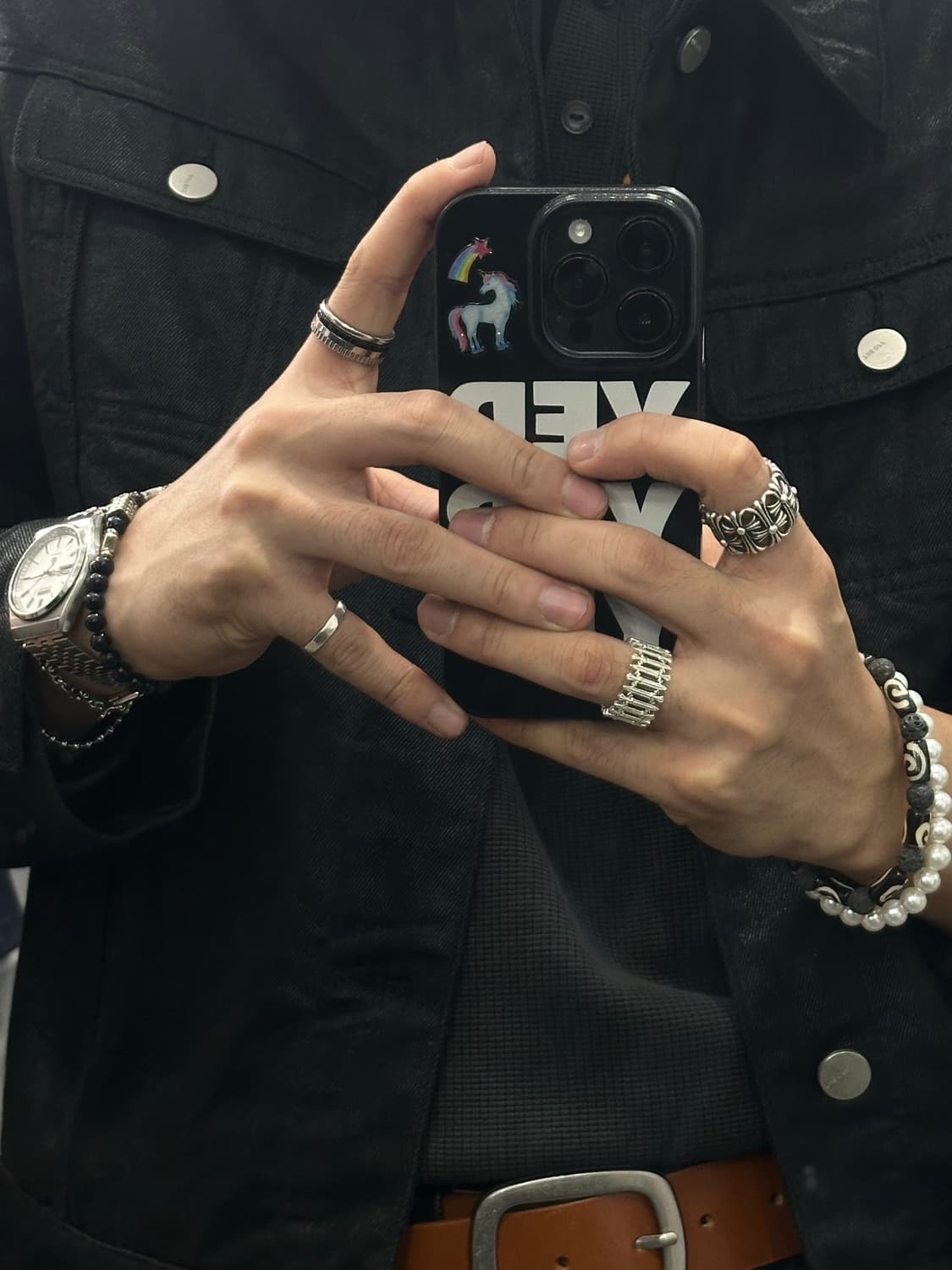 Black temple - 검정 템플 팔찌 상품이미지4